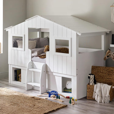 Acorn Treehouse Mid Sleeper Bed in White