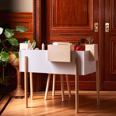 Oeuf NYC Brooklyn Desk - White/Birch