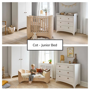 Leander Classic Cot Bed with Junior Kit – Whitewash