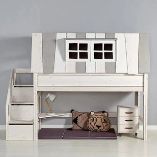 LIFETIME Kidsrooms Mid Sleeper Bed 128 cm with House - My Hangout
