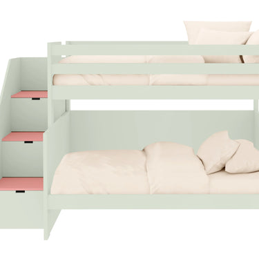 Muba Bunk Bed with Lower Small Double and Storage Steps