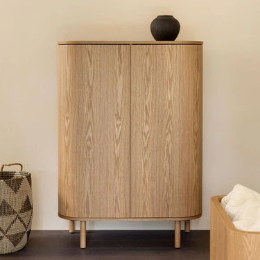 Quax Yume Wardrobe with Rounded Doors in Natural Ash