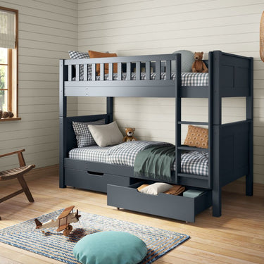 Arven Detachable Bunk Bed with Storage Drawers in Blue