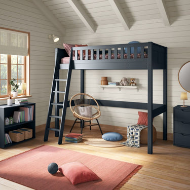 Arven High Sleeper Bed in Blue